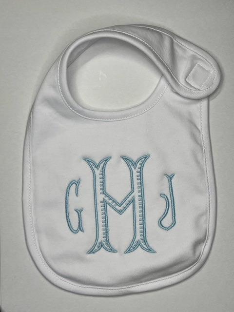 Boy's Baroque Monogrammed Bib