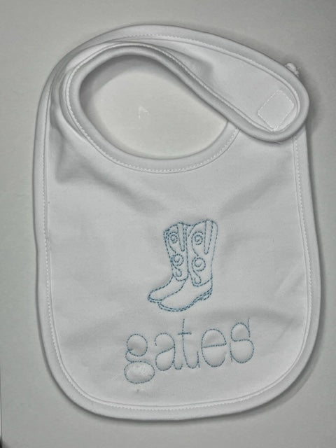 Boy's Cowboy Boot Bib